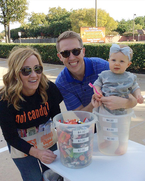 Two dental team members at community event