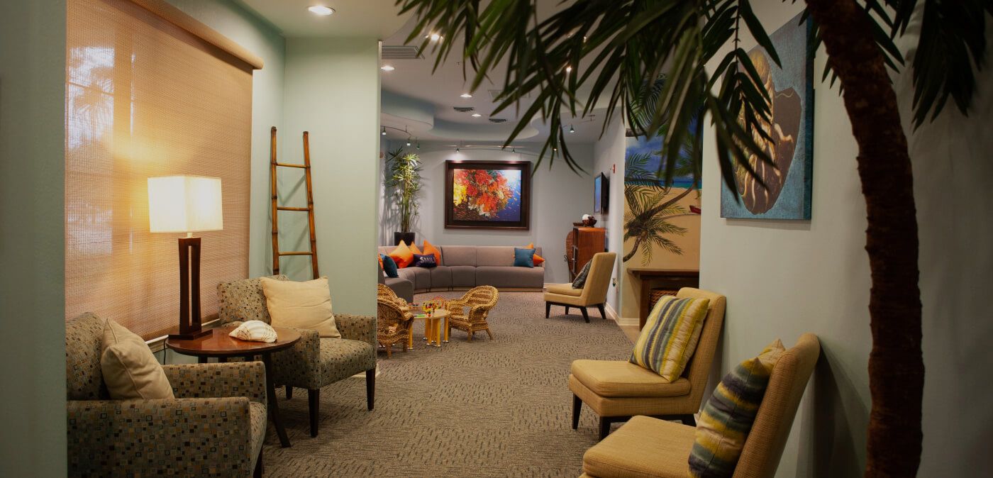 Dental office waiting area