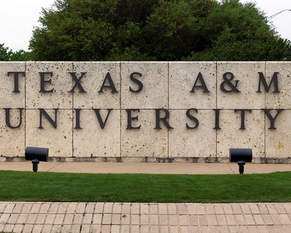 Texas A and M University Sign