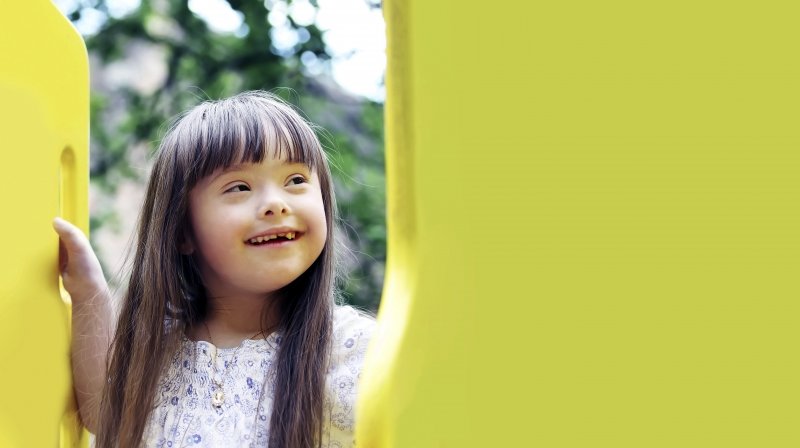 young girl with special needs